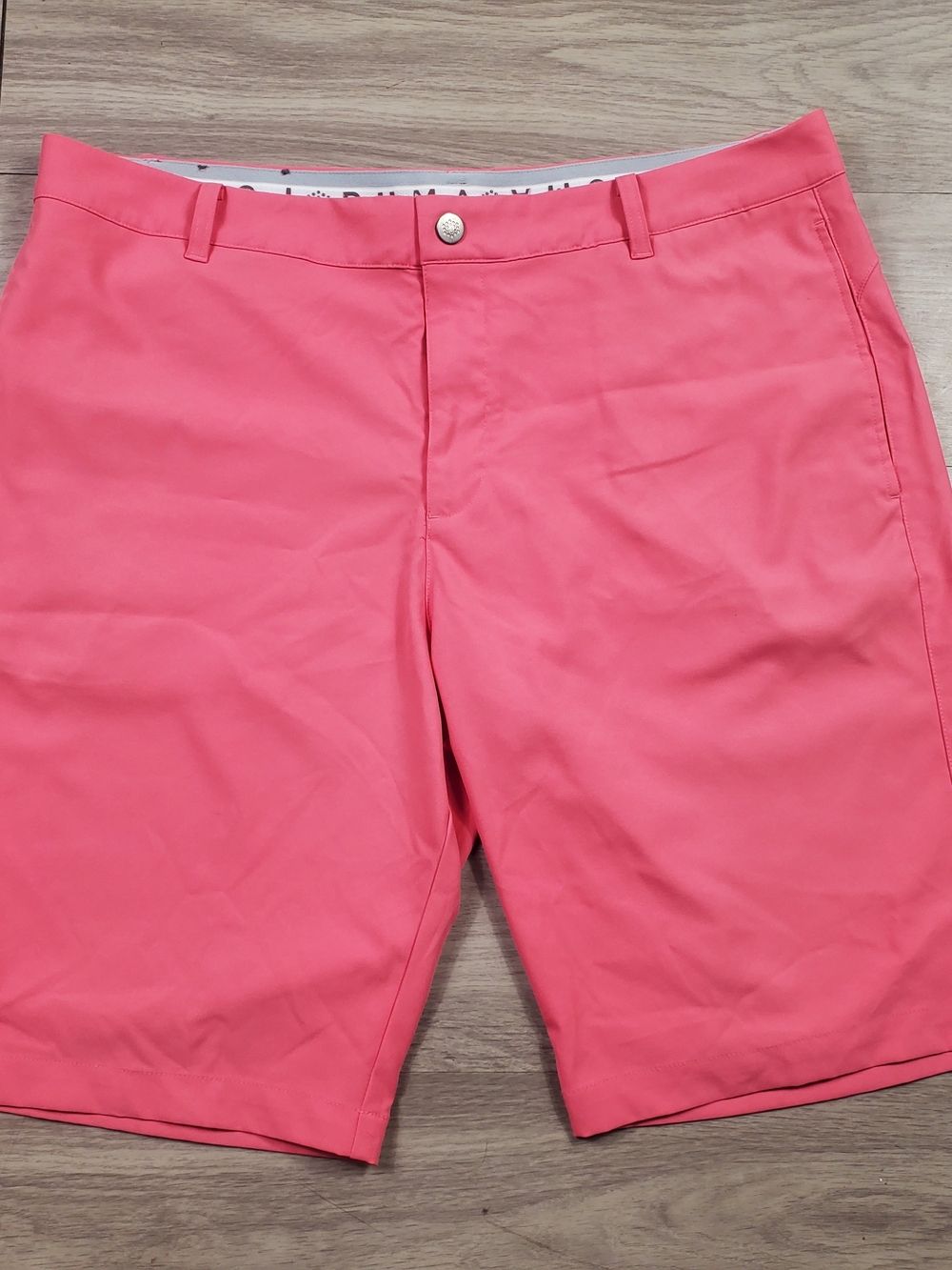 PUMA Golf Shorts Men's 38 Pink Performance Tech